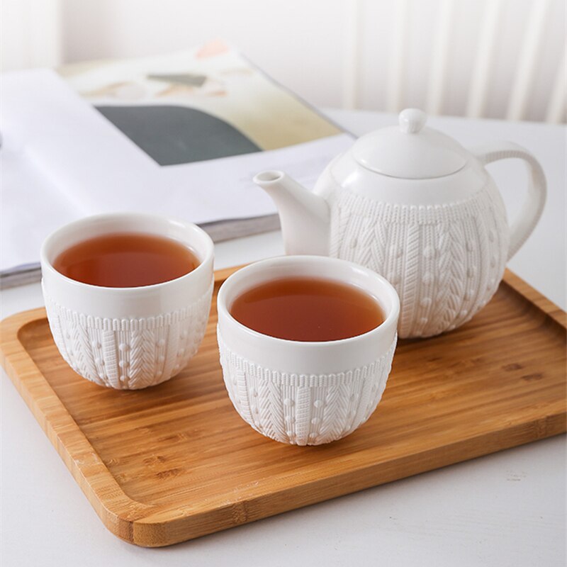 JIA GUI LUO Ceramic Tea Set Kung Fu Tea Set Tea Pot and Cup Set Teapots Cups Tea Tray Tea Set Teaware J011