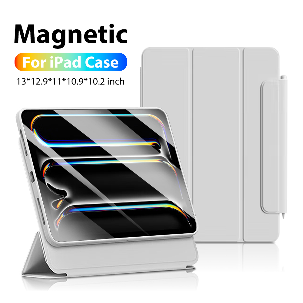 Capa magnética Acessórios para iPad Pro, Air 4, 5, 6, 10,2 ", 12,9", 11 ", 13", 7 °, 8 °, 9 ° Geração, 10,2 ", 13", 2024