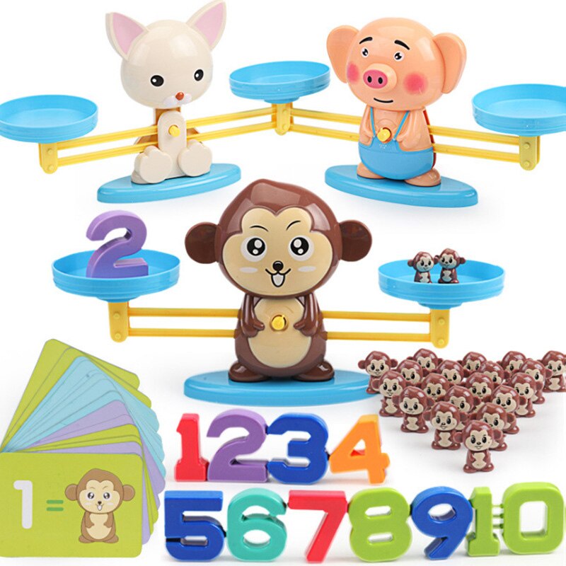 Spiel Ausgleich Skala Anzahl Balance Spiel Kinder Pädagogisches Spielzeug Pinguin Katze Mathematik Spiel spiel Bord Spielzeug zu Lernen Hinzufügen und subtrahieren