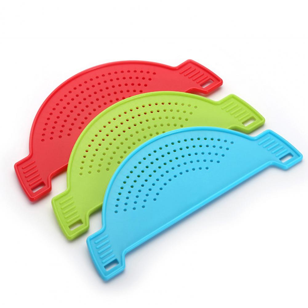 Tabla escurridora con forma de media luna para lavar verduras, resistente al calor, embudo, utensilios de cocina