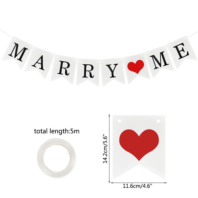 Wedding Bunting Banner Just Married Rustic Paper Garland Wedding Table Decoration Marriage Party DIY Hanging Flag Decor Supplies: B03