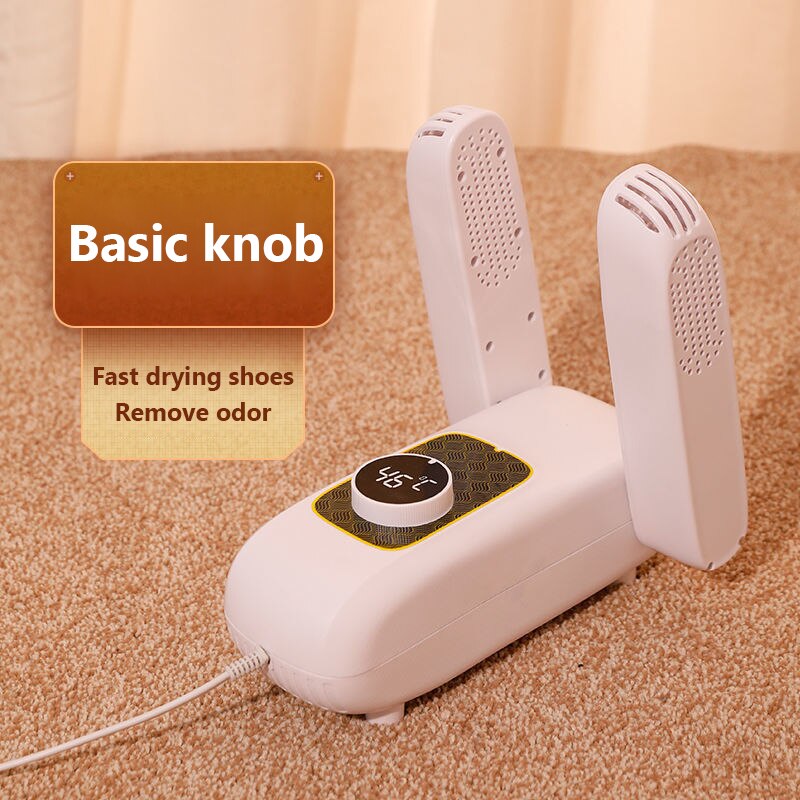 DMWD Ultraviolet rays Shoe Dryer Foot Protector Remove Odor Device Boot Shoes Drier Heater Touch panel Shoe Socks dryer Timer: Knob model