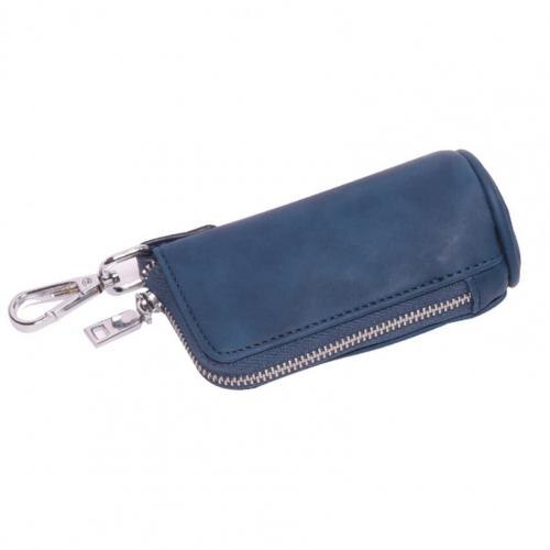 Portable Small Golf Ball Bag Mini Waist Pack Faux Leather Key Case Storage Pouch for Golf Lovers Golf Ball Container: Blue