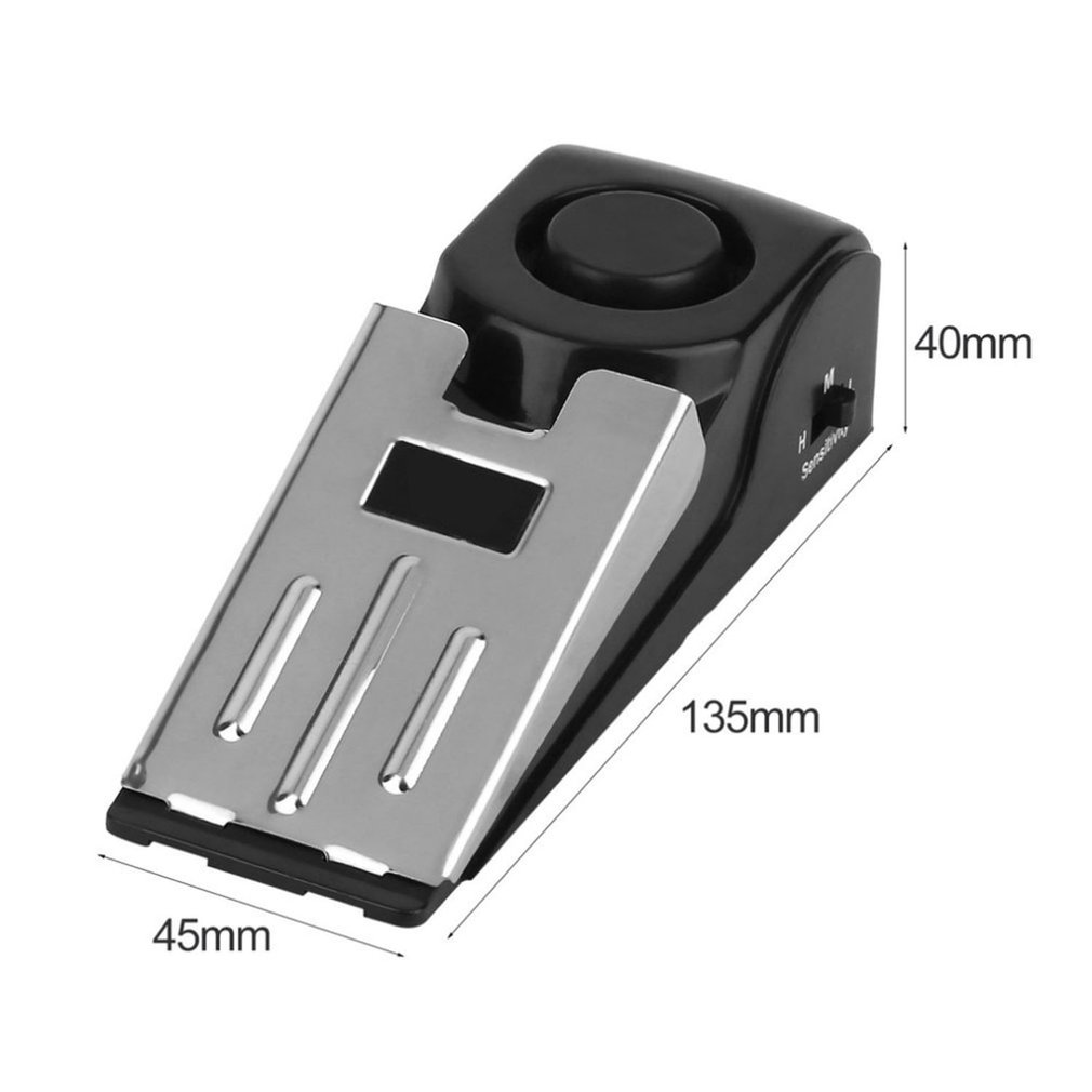 120 dB Anti-theft Burglar Stop System Security Home Wedge Shaped Door Stop Stopper Alarm Block Blocking System