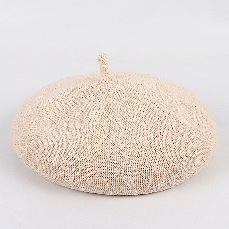 Mode Lente Zomer Vrouwen Knit Baretten Dames Solid Platte Pet Mode Gehaakte Franse Caps Sterren Schilder Hoed