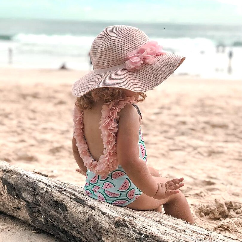 Dzieci kwiat strój kąpielowy dla dzieci stroje kąpielowe dla dziewczyn 2021 lato z nadrukiem arbuza zestawy bikini dzieci strój kąpielowy kostiumy kąpielowe 1-6Y