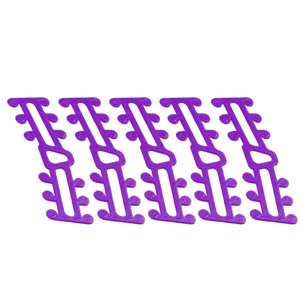 5 Pcs 3D Gedrukt Masker Strap Extender Size Aanpassing Gesp 5 Pcs Vierde Versnelling Verstelbare Anti-Slip Masker Oor grips Extension Haak: Purple-S