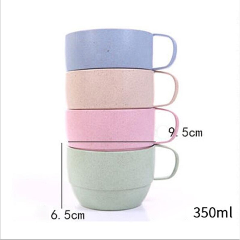 Office Coffee Cup Eco-friendly Mouthwash Cups Wheat Straw kitchen Accessories Milk Tea Cup
