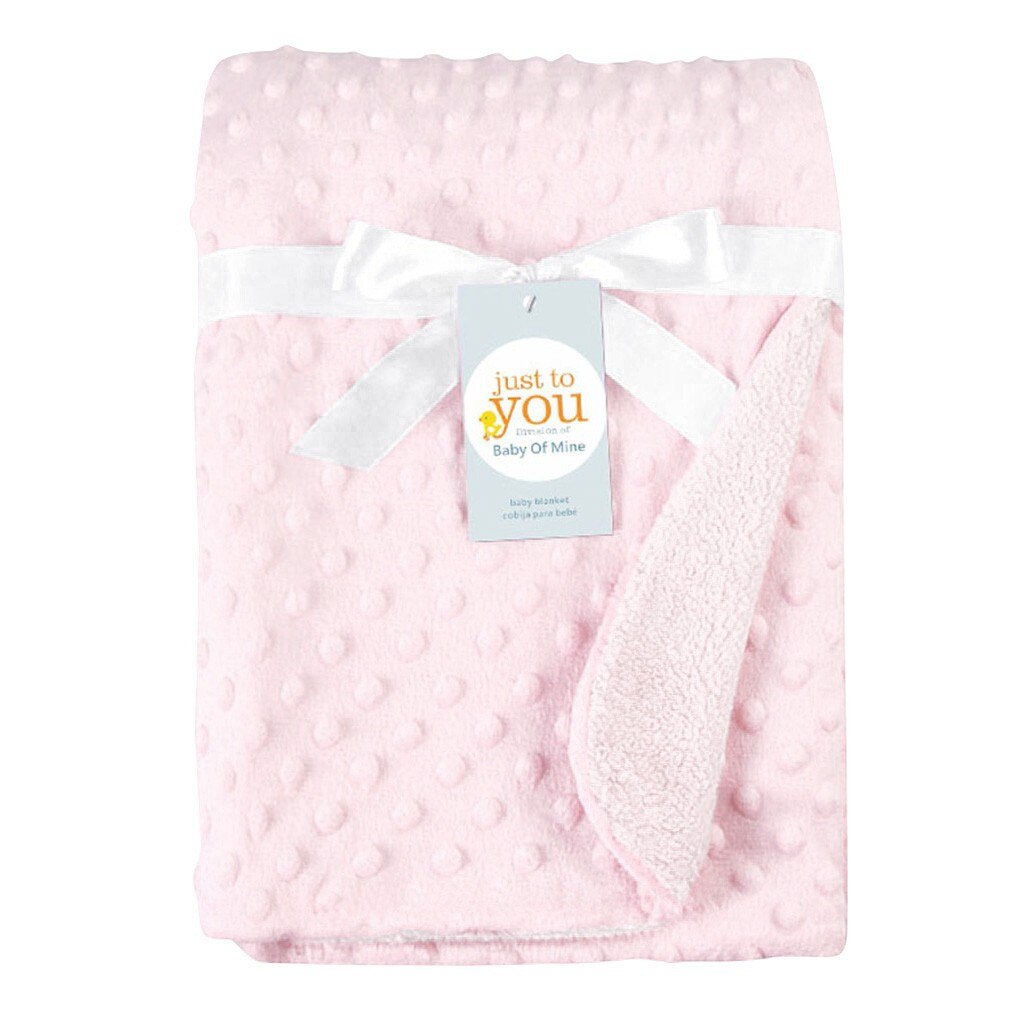 Nyfødt baby tæppe og indpakning termisk blødt fleece tæppe sengetøj dyne klapvogn søvnovertræk spædbarn indpakning barn badehåndklæde: Lyserød