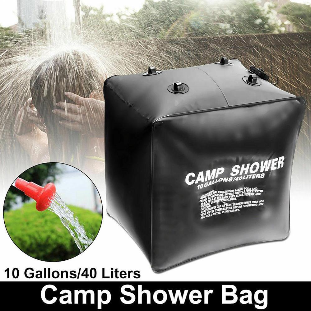 Portable Outdoor Solar Shower Bag 10Gallons/40L with Hose and Shower Head for Camping Outdoor Traveling