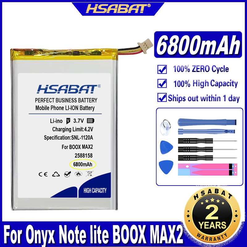 HSABAT 2588158 6800mAh Batterie für Onyx Hinweis lite BOOX MAX2 BOOX HINWEIS NOTE2 NOTE3/ M96C M96 plus Ebook batterien