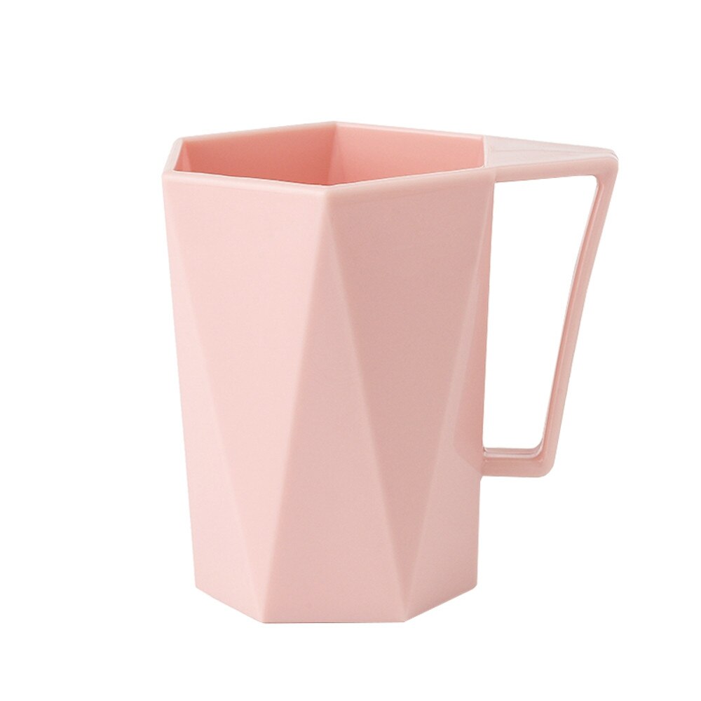Geometric Black White Mug Simple Cup With Personality Bottle Milk Juice Coffee Mug Tea Cups Water Mugs Easy To Carry canecas: Pink