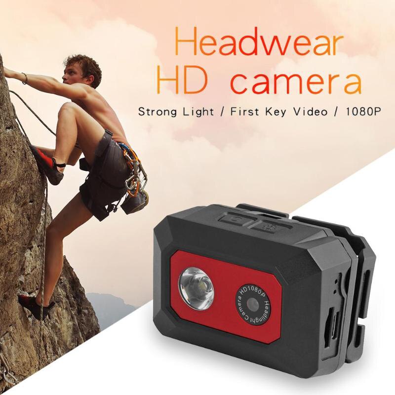 Head-Mounted Camera 1080P For Night Work And Outdoor Recreation With Dual Function Headlights And Tf Card Supports