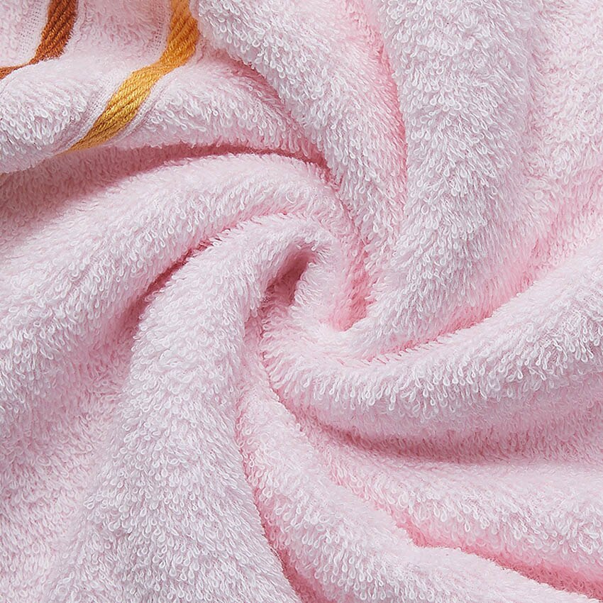 100%  katoenen gestreepte handdoeken met effen oppervlak, snel drogende handdoeken voor volwassenen versus roze haartulbandhanddoek