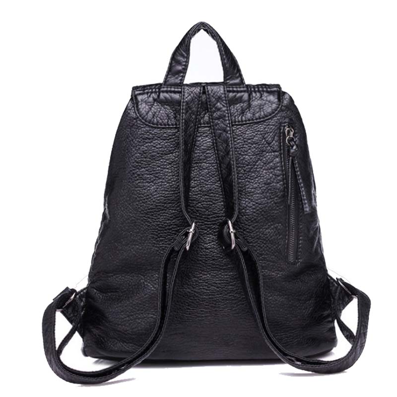 Chuwanglin Washed leather backpack women Simple travel bags casual school bag mochila feminina Daily backpacks A6890