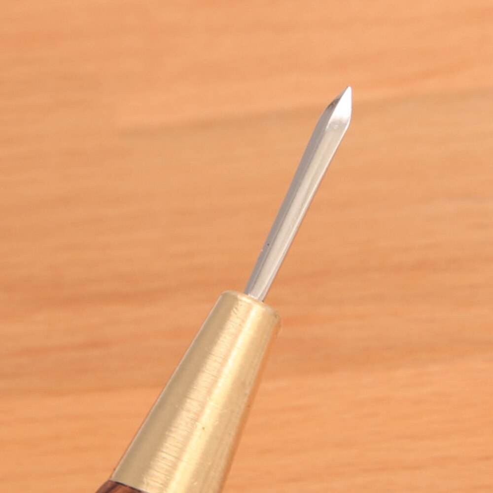 Stitching Awl with Diamond Shape Blade cutter cutting leather cut with good wooden handle leather craft DIY awl