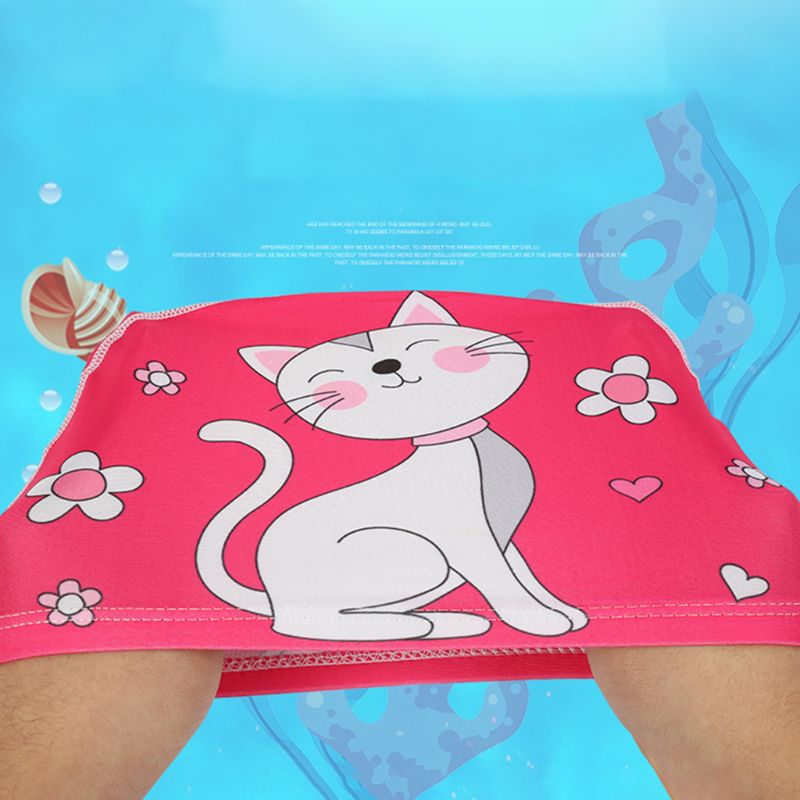 Gorros elásticos con estampado de dibujos animados para niños, deportivos, para piscina, para nadar