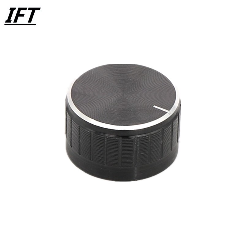 28mm x 16mm plast potentiometer kontrol volumen drejeknap hætte sort