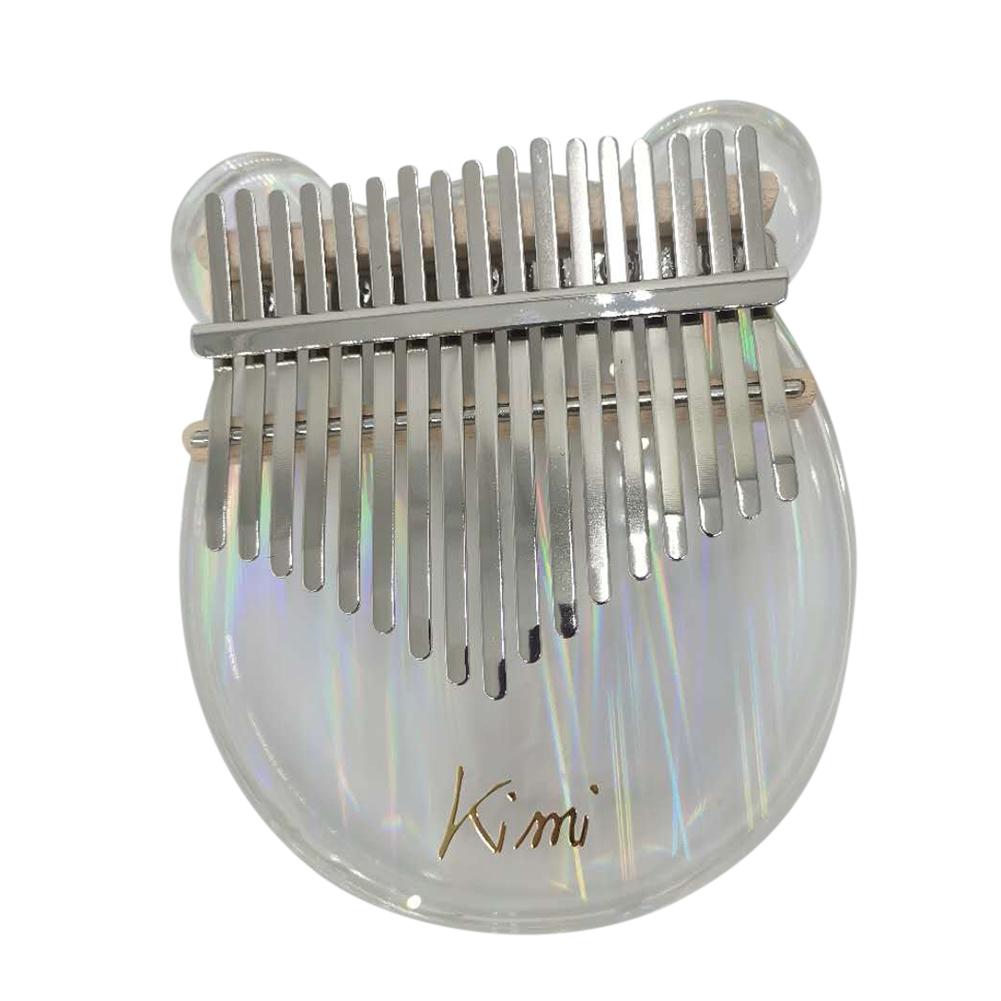 Kalimba-Piano acrílico de 17 teclas para pulgar, instrumento transparente con bolsa para martillo de afinación, Mbira Sanza