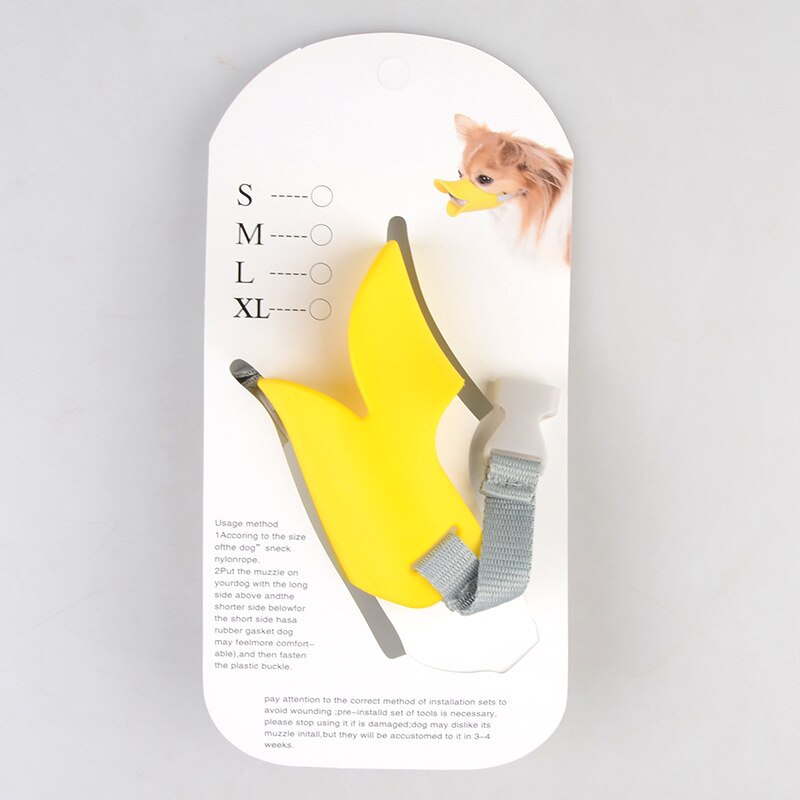 Adjusting Pet Dog Muzzle Silicone Duck Mouth Mask Muzzle Bark Bite Stop Small Dog Anti-bite Masks Pets Decoration
