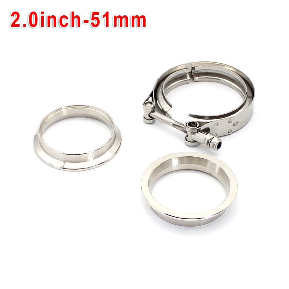 304 Stainless Steel V Band Pipe Flange Clamp Connection Silver Universal For exhaust Portable