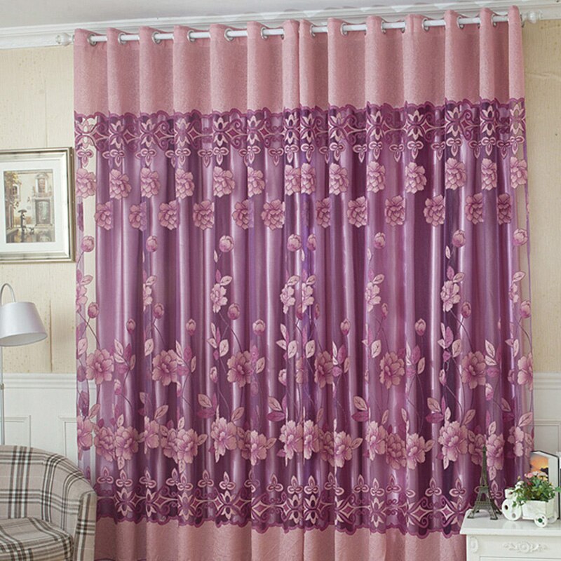 Bloem Tule Deur Decor Gordijn Drape Panel Sheer Sjaal Valletjes Us Voorraad