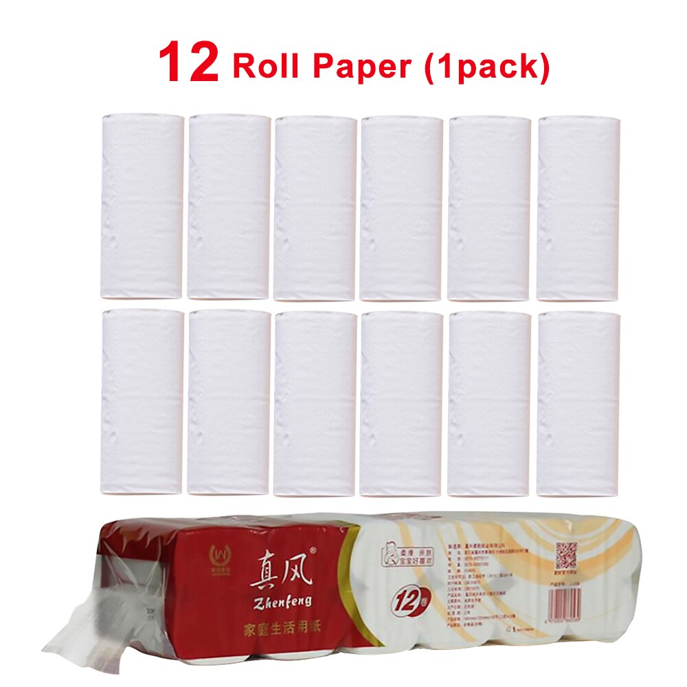 Rolls Toilet Paper Bulk Rolls Bath Tissue Bathroom White Soft 3 Ply 12 Rolls