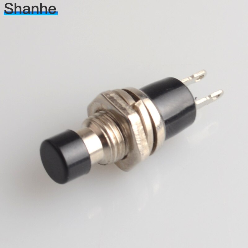 10pcs 7mm Momentary Push button Switch Press the reset switch Momentary On Off Push Button Micro Switch Normally Open NO: black