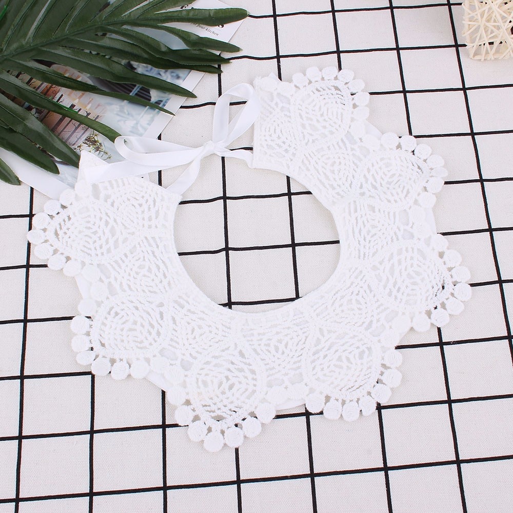 360 Degree Baby Stuff Cotton Baby Bibs With Lace Baby Girl Bibs False Baby Collar Infant Bib Cute Newborn Scarf Baberos