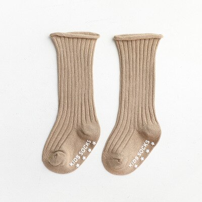 Baby Socken Neugeborenen Anti-Unterhose Boden Socken Knie Hohe Strümpfe Baumwolle Herbst Winter Mädchen Kleinkinder Rohr freundlicher Kleinkind socken: khaki