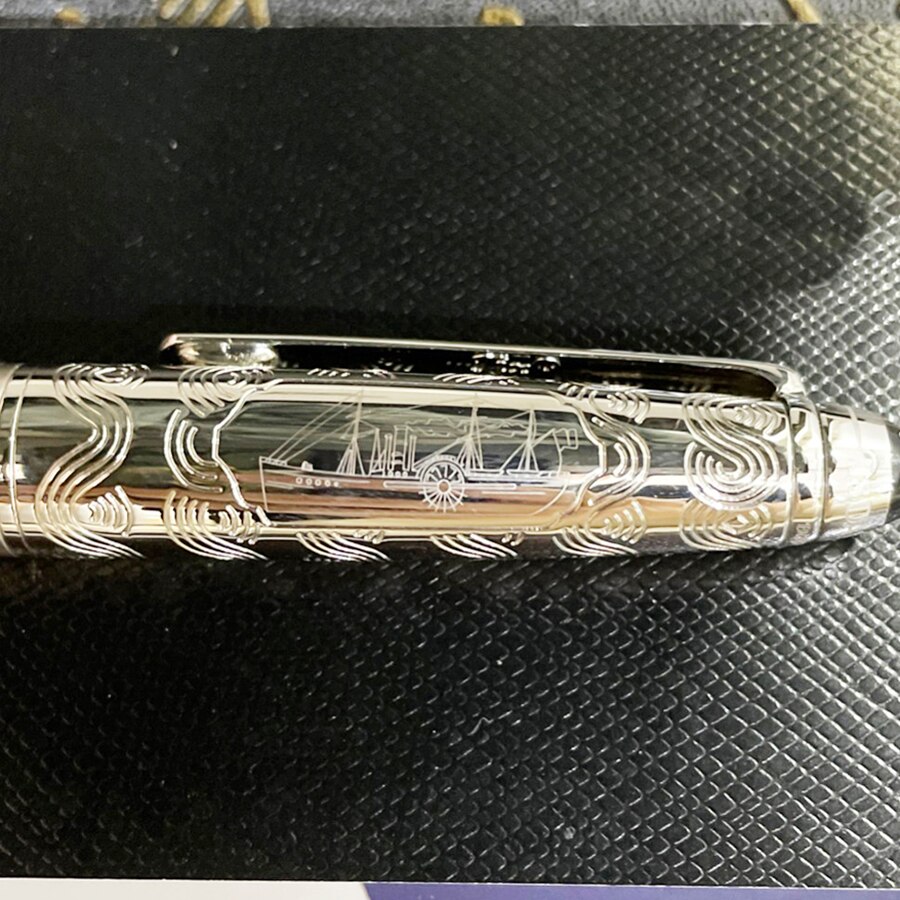 Luxury Pen (Around the world in 80 days) Two colors 163 Roller Ballpoint Pens Stationery Office School Supplies