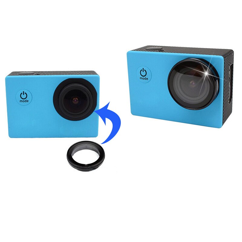 Nuevos accesorios originales de cámara Asdomo para SJCAM SJ4000 lente con filtro ultravioleta cubierta protectora vidrio óptico VCX25