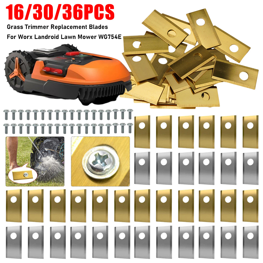 Grass Trimmer Blade Stainless Steel Robot Mower Replacement Blade Lawn Mower Cutter Blade Set Lawn Mower Blade for Worx Landroid