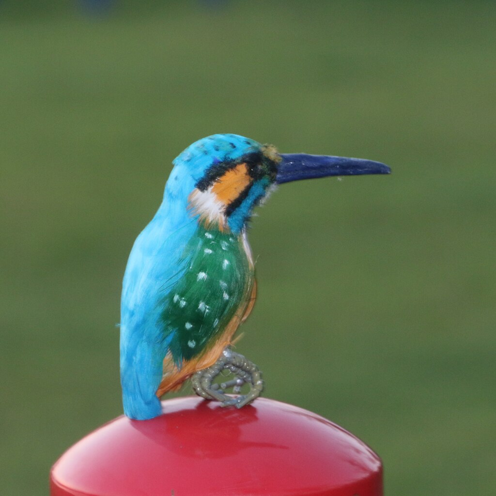 Naturtro håndværk kingfisher fugle ornament indendørs / udendørs landskabsindretning til bure, træ, bonsai, bord