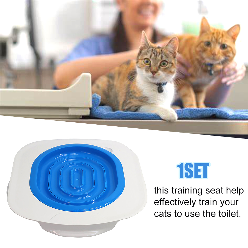 Convenient Clean Lightweight Pet Cat Toilet Training Kit Seat Litter Tray Urinal Plastic Step By Step Kitten Puppy