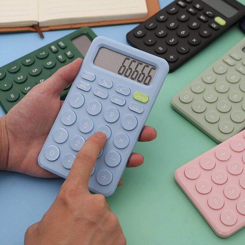 8 Digits Electronic Calculators Solar Battery Dual Power Calculator with Large LCD Display for Office Home School Use