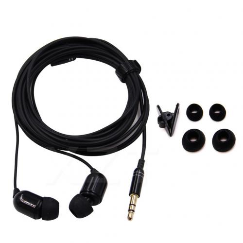 3-Meter 3.5mm Plug In-Ear Wired Earphone Broadcast Live Headset with/without Mic: Black Without Mic
