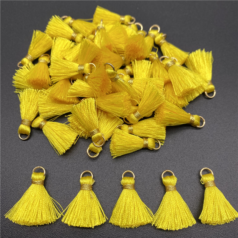 10Pcs Polyester Trim Fringe Tassel Naaien Gordijnen Accessoires Diy Sleutelhanger Mobiele Telefoon Riemen Hanger Kwasten Voor Sieraden Maken: Zilver