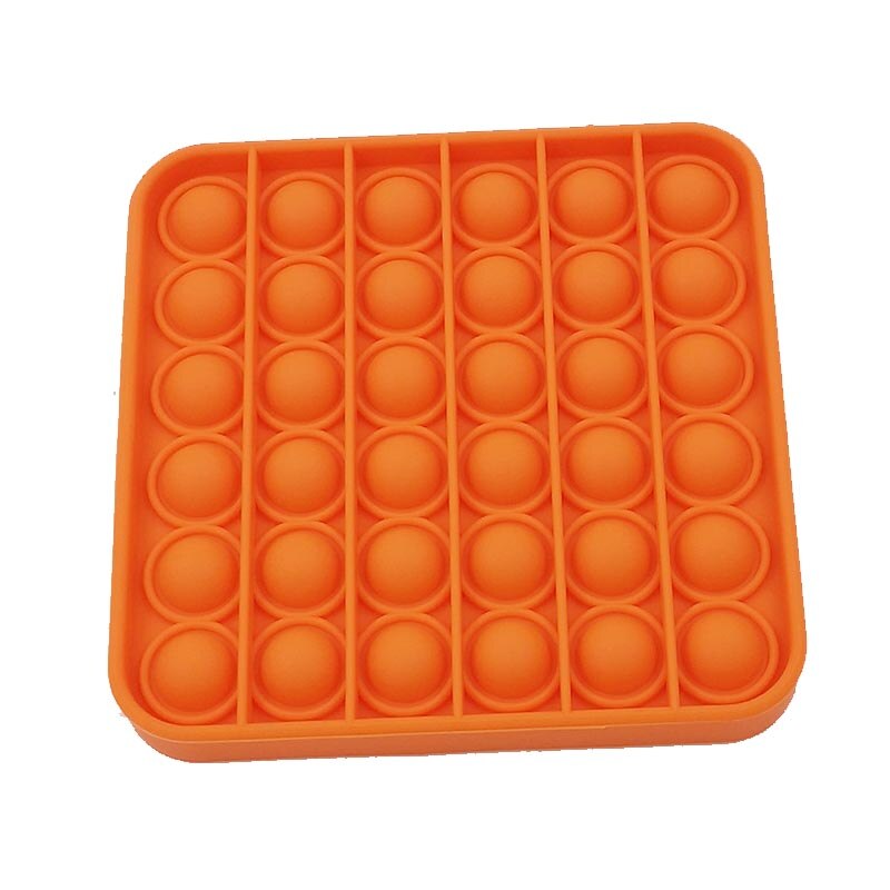 Pop It Fidget Push Bubble Sensory Toy Autism Special Need Stress Reliever Squeeze Sensory Figet Toys Relieve Stress Help Recover: Orange7