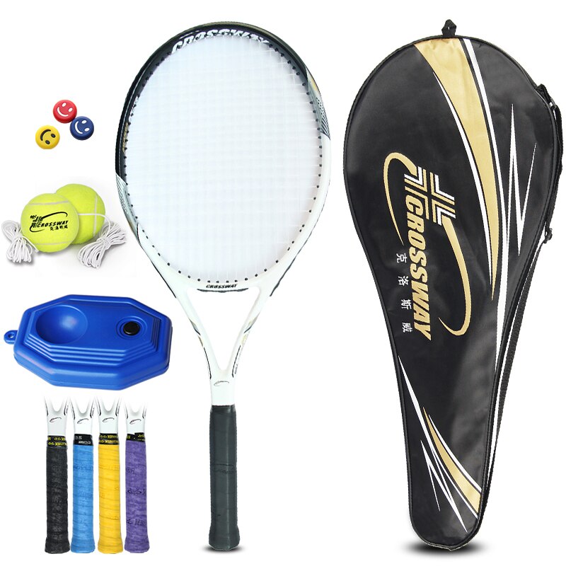Raqueta para adultos de 27 pulgadas, raqueta para tenis de playa, para estudiantes, entrenamiento , raqueta de tenis para principiantes, Juego de 2 paquetes Multicolor opcional: Black and grey