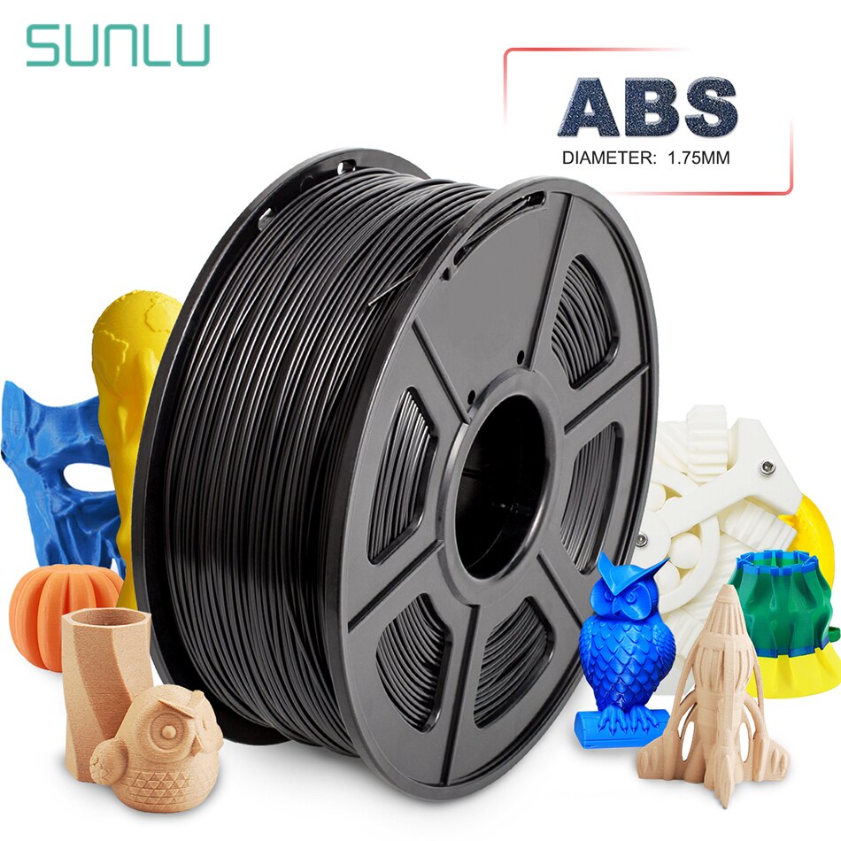SUNLU ABS Filament 1.75mm for 3D Printer Plastic ABS 3D Filament 1KG with spool 3 D Printing Materials