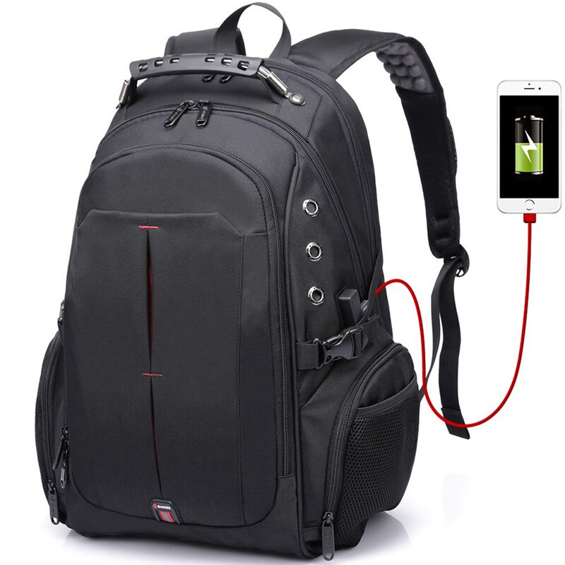 mannen vrouwen rugzak 17inch laptop rugzak USB lading waterdicht 40L reistas Rugzak schooltas rugzak voor tieners: Default Title