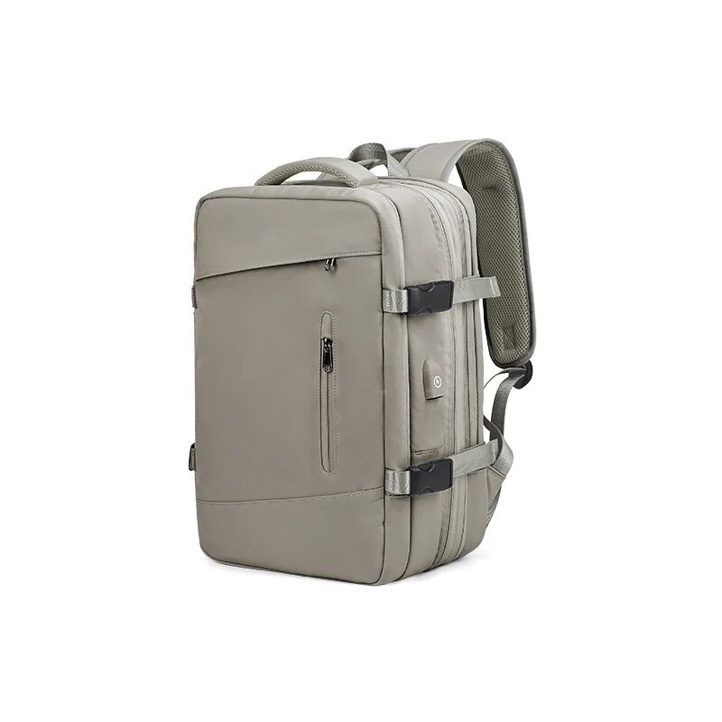 Reisrugzak voor dames Heren Reistas Waterdichte wandelrugzak College-laptoprugzak voor reizen op het vliegtuig Uitbreiding: GRIJS