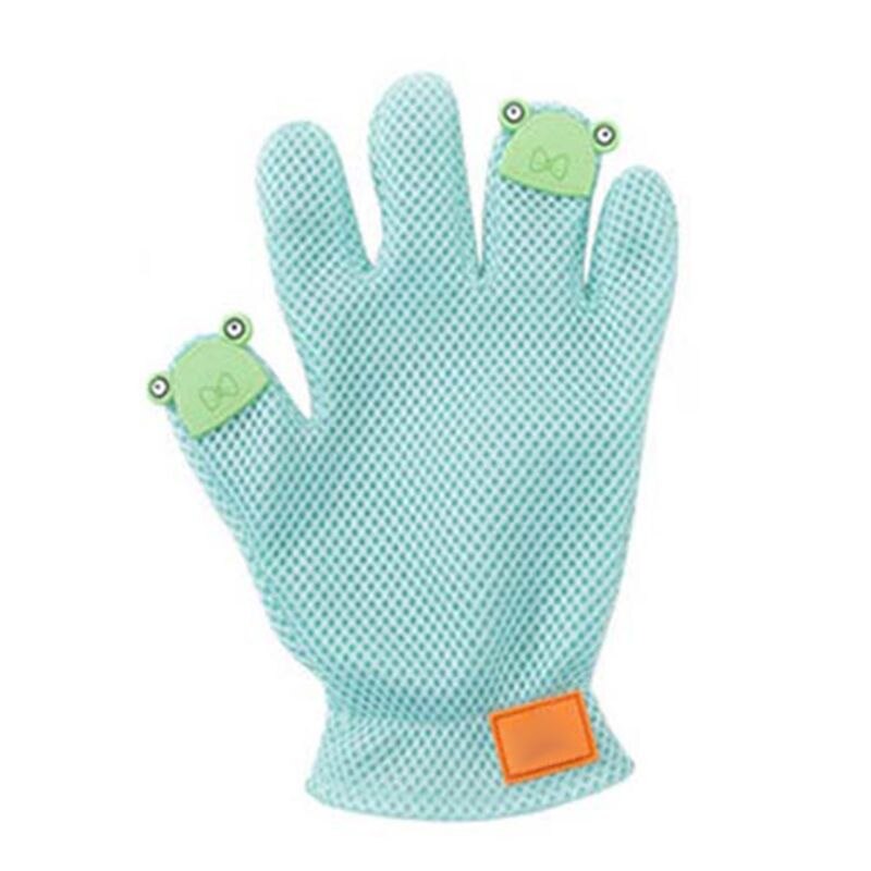 Pet massagem escova luvas anti-risco mordida cão gato remoção do cabelo pegajoso pente mão capa pet limpeza beleza suprimentos: green