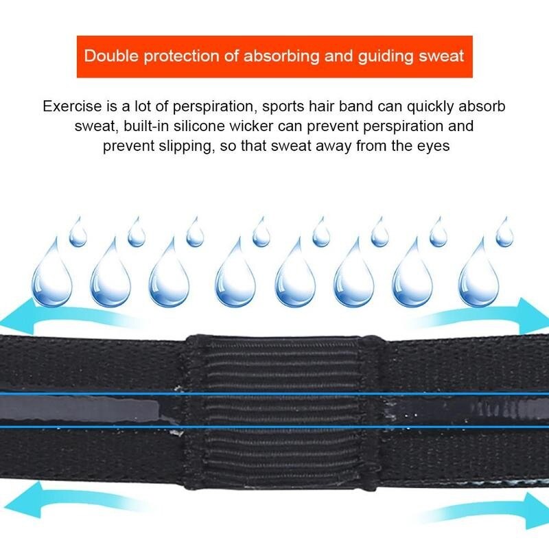 1Pcs Vrouwen Sport Haarband Yoga Hoofdband Transpiratie Fitness Anti-Slip Voor Vrouwen Running Zweetband Elastische Mannen haar A9F5