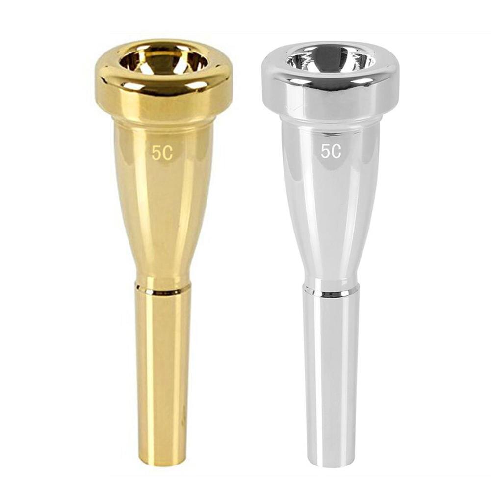 Boquilla de trompeta de Metal 5C, para Yamaha o bach conn y king, color dorado y plateado, 1 Uds.