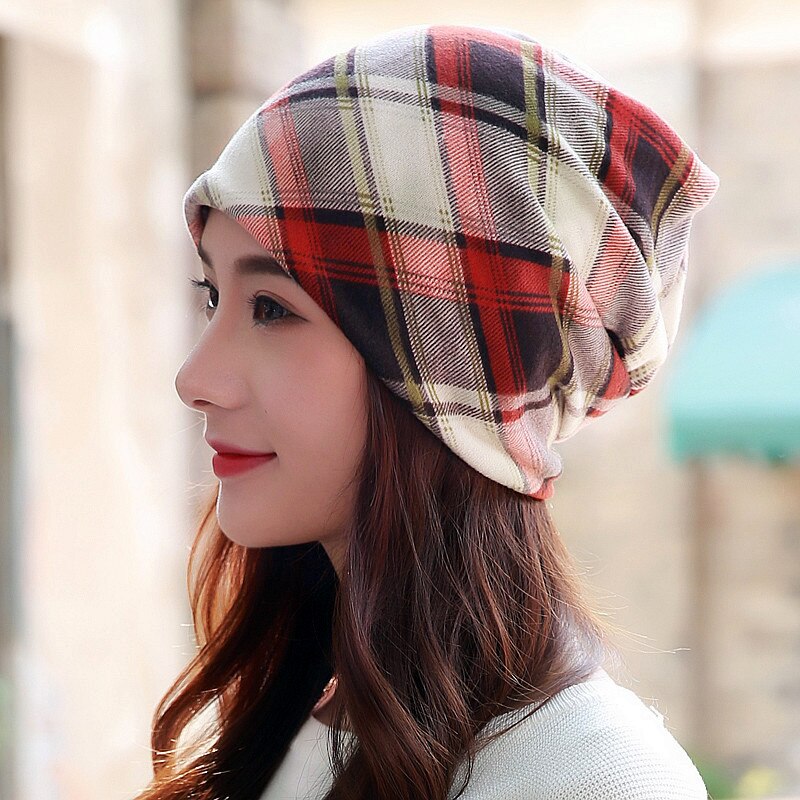 Longguard Polyester chapeau adulte décontracté flocon de neige bonnets femmes printemps automne femme casquette écharpe: khaki S1