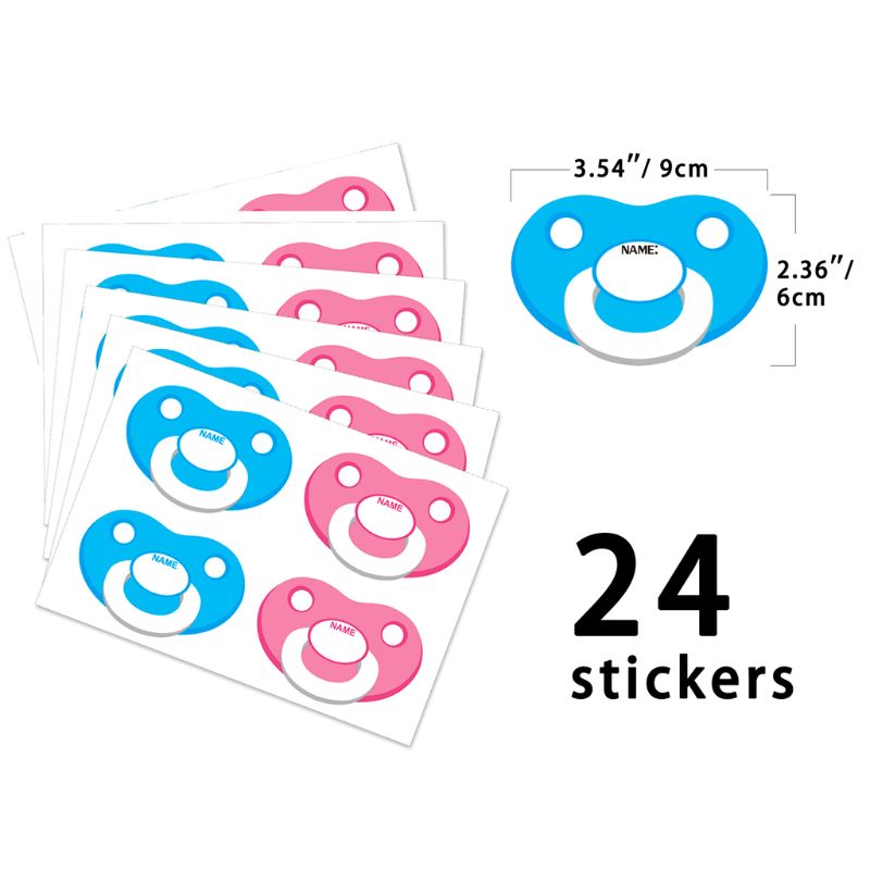 Pin The Pacifier On The Baby Game for Baby Shower Kids Birthday Party Supplies, Large Baby Shower Games Poster 24 Pacifier Stick