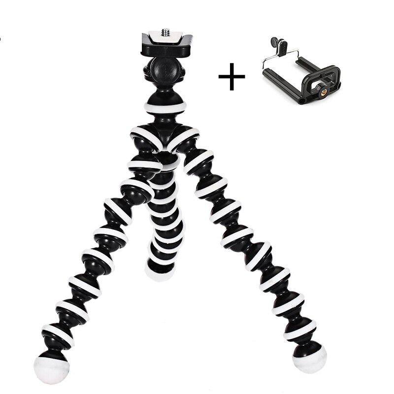 polpo Treppiede Flessibile Gorillapod per il Telefono Telefon mobile Del Telefono Smartphone Dslr e Fotocamera tavolo scrivania mini Treppiede: nero AB