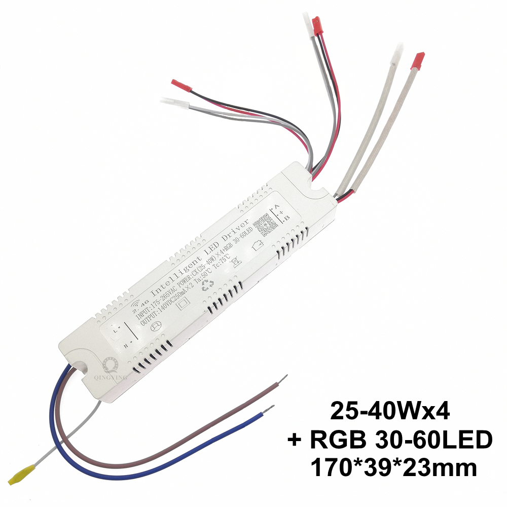 Télécommande et télécommande intelligente LED, variateur LED 2.4G, 25-40Wx2 x4 ino -50Wx2 x4 x6 ino -60Wx2 x4 x6 + RGB 30-60LED, gradation et document-Chan, 1 pièce: Marron